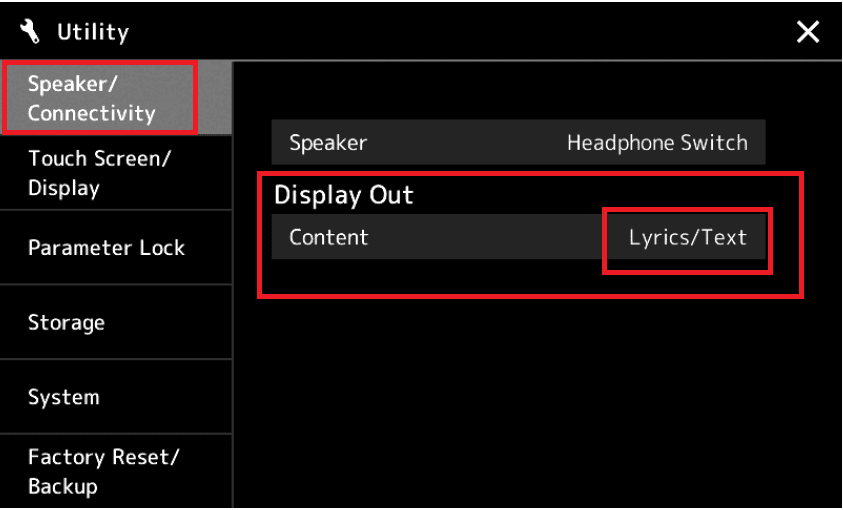 PSR SX900 Display out Setup