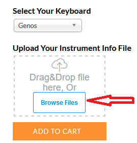 upload instrument info N27 file