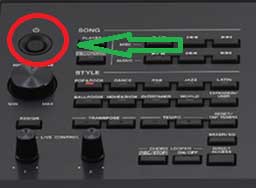 psr sx 900 power button