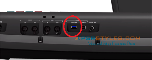 usb port of new genos 2