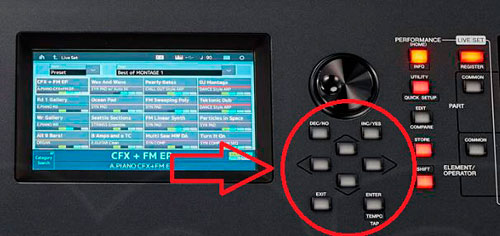 genos 2 menu control butoons
